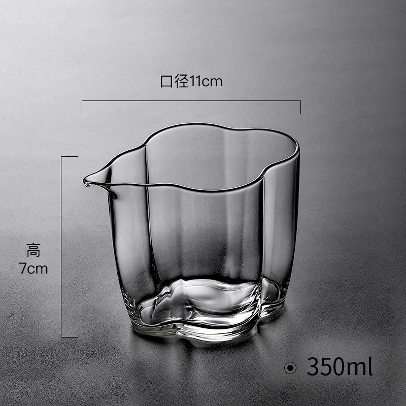 

350ml Cloud Shape Glass Tea Pitcher Fair Cup Chahai Tea Ceremony Serving Tea Cup Kung Fu Tea Set Accessorie Coffee Pot 350ml красный
