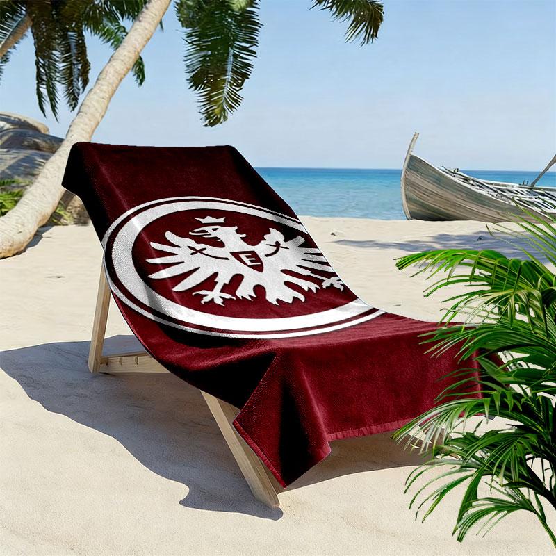 Eintracht Frankfurt Print Beach Towel, Large Soft Quick Dry Towel for Beach Camping Swimming