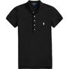 Polo Logo Embroidered Short Sleeve Polo Shirt Women Tops Black 505654114POLOBLACKWHITEPP