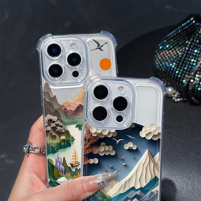 Ultimate Aesthetics Phone Case For IPhone 17 Pro Max 16 E 17 15 14 13Plus 12 Mini 11 XR 17 Air 16 Cases Transparent Soft Covers