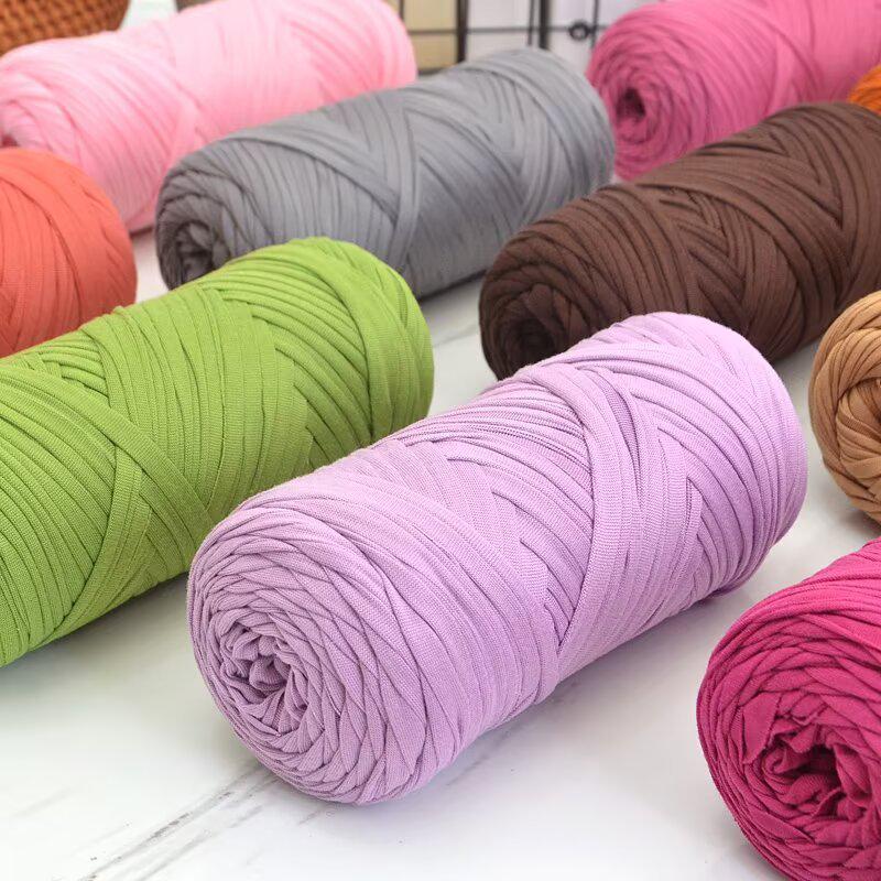 200g High Elastic Cloth Strip Yarn for DIY Weaving: Crochet Blankets, Floor Mats, Storage Baskets & More