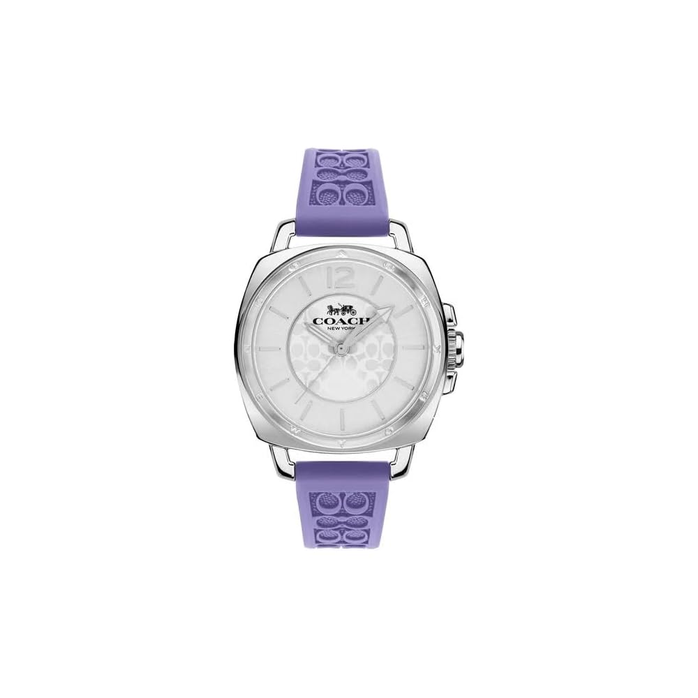 Coach Boyfriend Women s Watch Silver Dial Silicone Strap 14504102