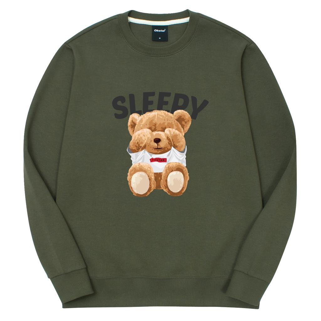 OKSTAR Sleepy Teddy Bear Double-Sided Sweatshirt (Type C)