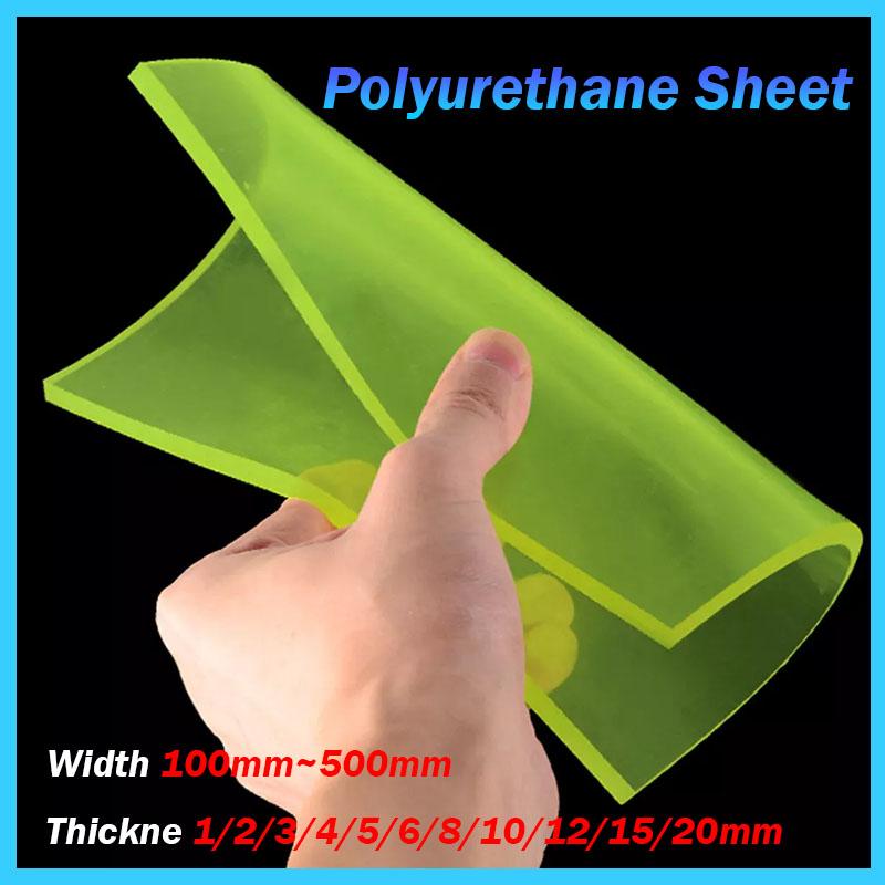 

PU Polyurethane Sheet Width 100mm~500mm Elastic Board Flat Plate Mat Thickne 1/2/3/4/5/6/8/10/12/15/20mm Beef Tendon Plate 100x100x1mm-2pcs