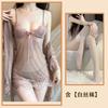 Sexy Women's Pajamas, Be Careful, Large Size Lace Mesh Yarn, Pure Desire Wind, Hot Transparent Robe, Four-piece Home Furnishing