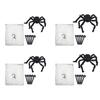 Halloween Decoration Giant Spider Triangular Mega Spider Web Realistic Large Hairy Spider Props Outdoor Party Decor Props Toy