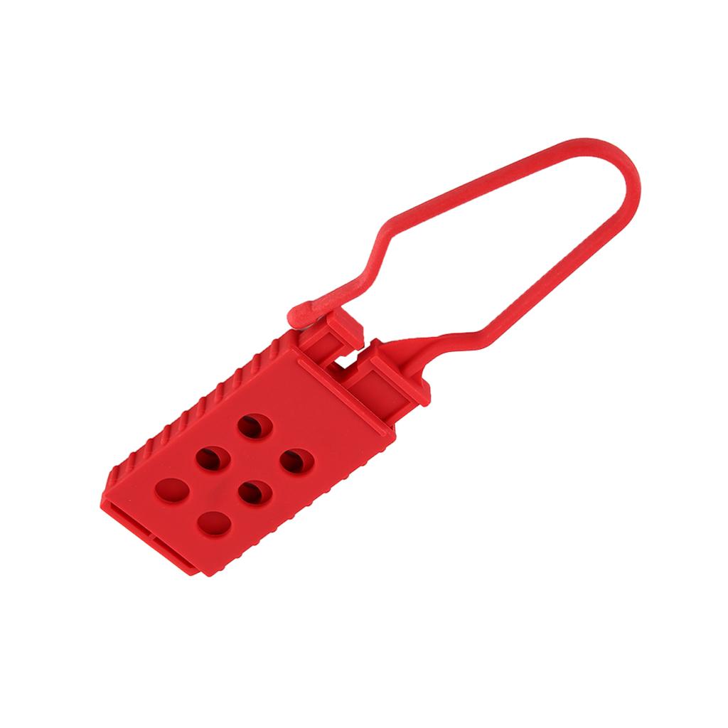 Non Conductive Insulated Lockout Hasp Safety Dielectric Slider Device Six Holes Padlock Holder for Maintenance красный