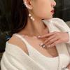 Korean Fashion Pearl Rhinestone Tassel Earrings