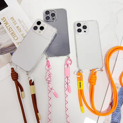 Strap Case For Xiaomi POCO X7 Pro F7 M7 F8 Ultra C85 X6 F6 M6 C65 Mi 15T 14T Crossbody Cord Lanyard Shockproof Clear Soft Cover