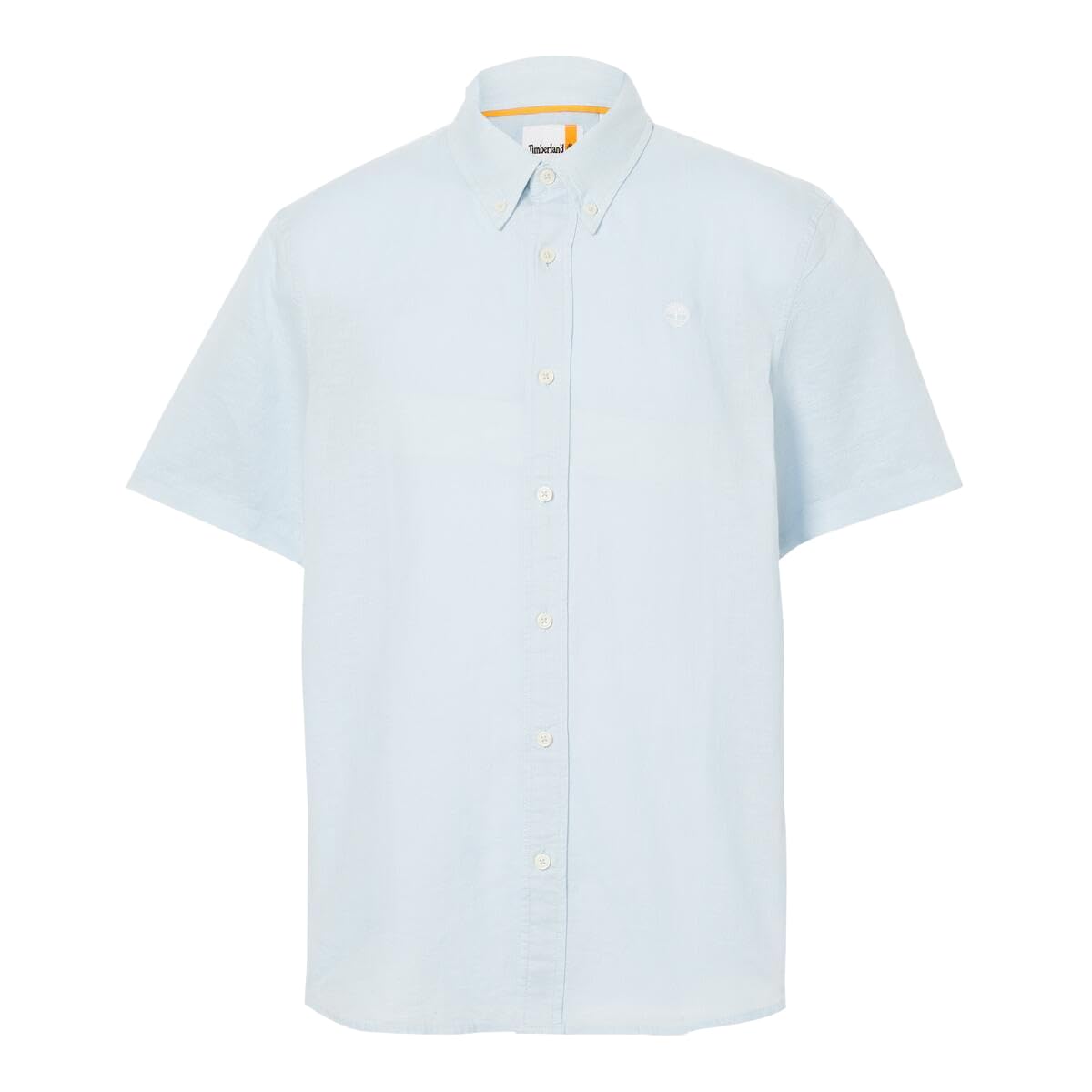 

Timberland Men s Short Sleeve Label Cotton Linen Shirt, Size SKYWAY M (TB0A24WG9401)