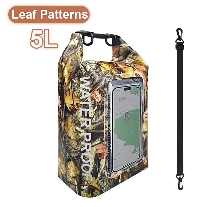 2L/5L Dry Bag Touch Screen Swimming Waterproof PVC Bag Rafting Floating Shoulder Outdoor Sports Bags Surfboard Kayak Storage Bag