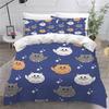 3D Printed Boutique Bedding Set Cartoon Animal 3-Piece Set for Children and Adults Full Size Soft 100% Microfiber Zipper