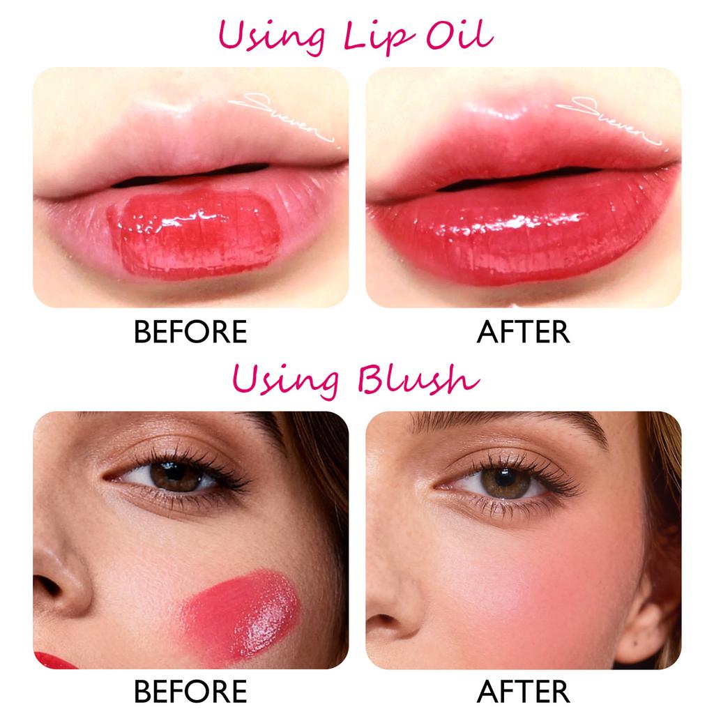Kiss beauty lip gloss blush liquid lip cheek dual purpose complexion natural whitening lip gloss