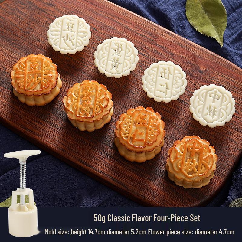 Forma do wytłaczania księżycowych ciastek typu Snow Skin i ciastek z fasoli mung, ręcznie tłoczona