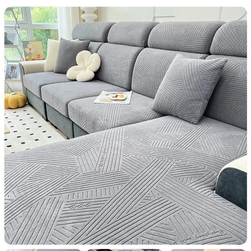 1Pc Elastic Sofa Cover Adjustable Sofa Cover Seat Cushion Energy Slipcover L-Shaped Corner Couch Cover Slipcover 1/2/3/4 Seater