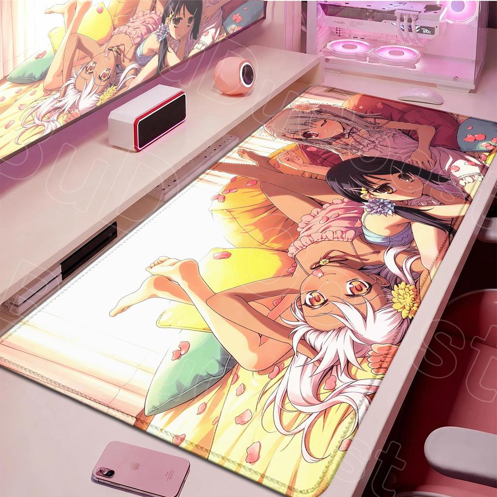 Non-slip Rubber Base Anime Mousepad Large Office Cabinet Keyboard Mat XXL Fate Kaleid Liner Prisma Illya Mousepad PC Accessories