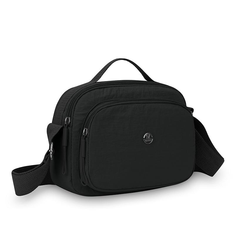 

Сумка через плечо Мини-сатчел Повседневный нейлоновый пакет Женский модный дизайнерский Роскошный кроссбоди Карманы Простой кошелек для монет чёрный