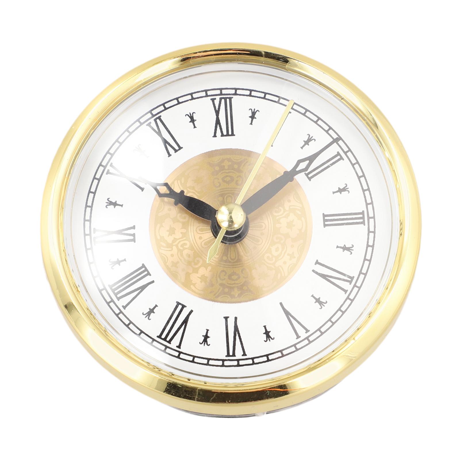 

80MM Clock Insert Clock Movement Replacement DIY Projects Black Arabic Numerals Colored Trim Fits 2.8 Inch Round Hole