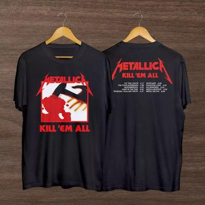 Εμπνευσμένο από το Kill Em All Στυλ Metallica Vintage Ροκ Μπάντας S-4XL Unisex T-Shirt
