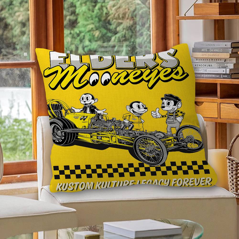 M-Mooneyes Pillow Gifts Home Office Furnishings Bedroom Sofa Car Cushion Cover case 45x45cm