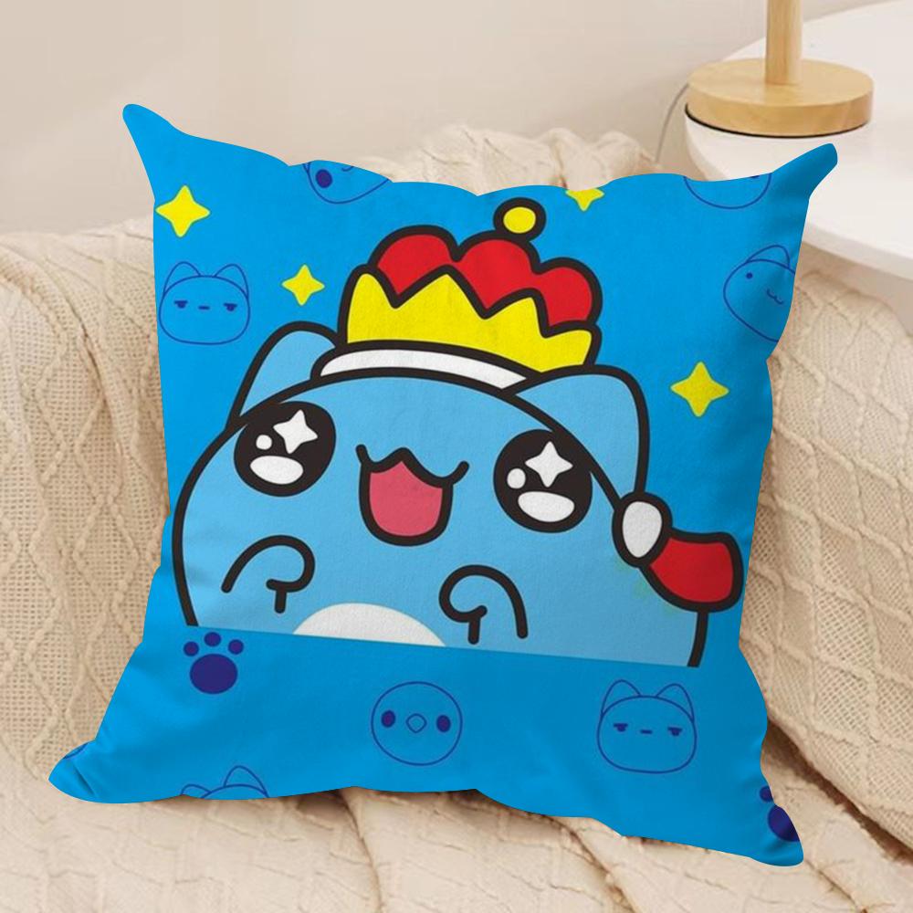 B-Bugcat C-Capoo Cushion Cover Soft Plush Fabric Double-Sided Printed Sofa Cushion Cover for All Seasons Home Decor Gift