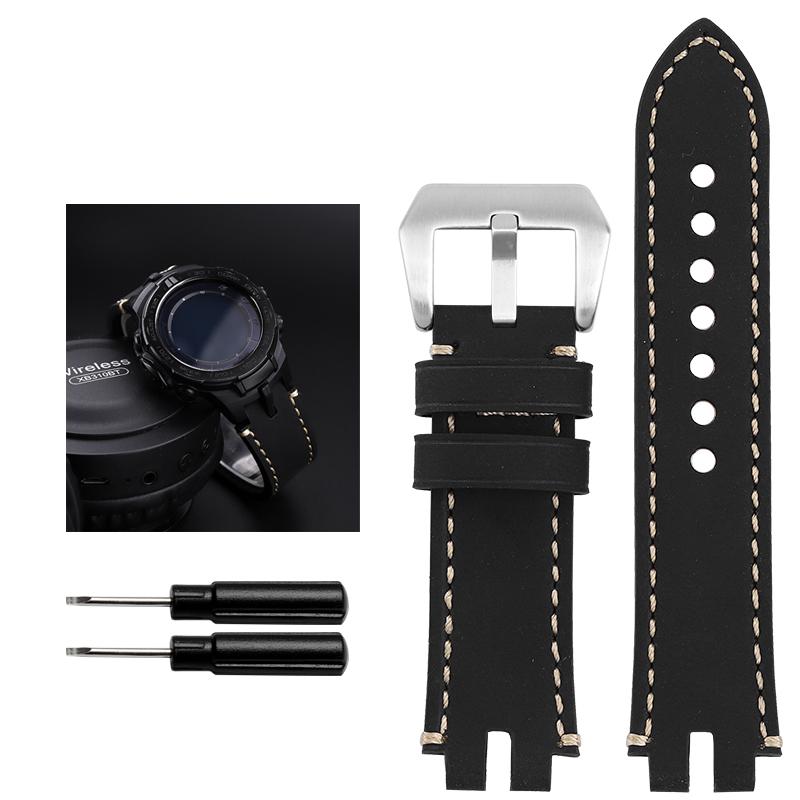 Für Casio Armband PRG-300 PRW-3000 PRW3000/3100/6000/6100Y PROTREK Serie Vintage Rindsleder Kopfband Uhrenarmband Armband mit Werkzeugen