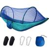Anti-Roll Over Outdoor Camping Hammock with Mosquito Net & Automatic Spreader Bar