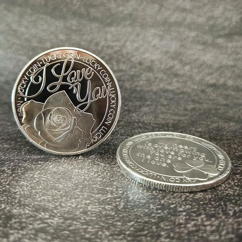 Rose Commemorative Coin - Lucky Gold Coin, Commemorative Medal, Commemorative Coin Gift, Valentine's Day Gift