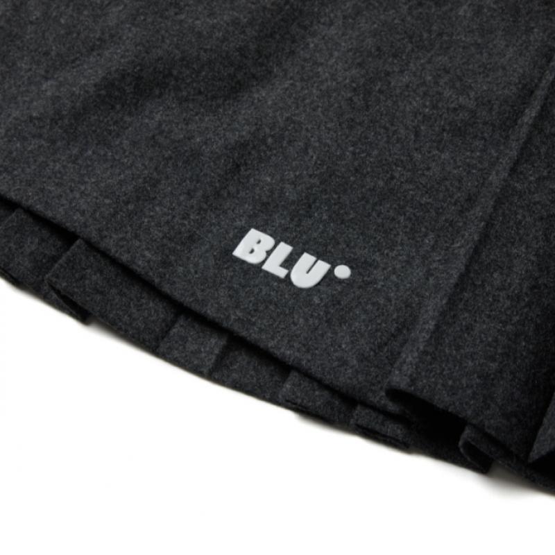 Blu Dot Wool Pleated Skirt Gy