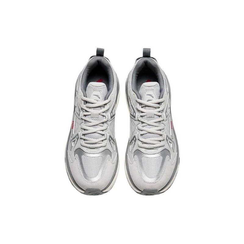 Anta Engine Men Low-top Casual Shoes Silver Cushioned Non-slip Durable Comfortable Versatile 112348863-3