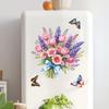 Lavendel Wandaufkleber Selbstklebende Blumendekorationen für Schlafzimmer Kleiderschrank Schrank Kühlschranktür Dekor Toilettenaufkleber