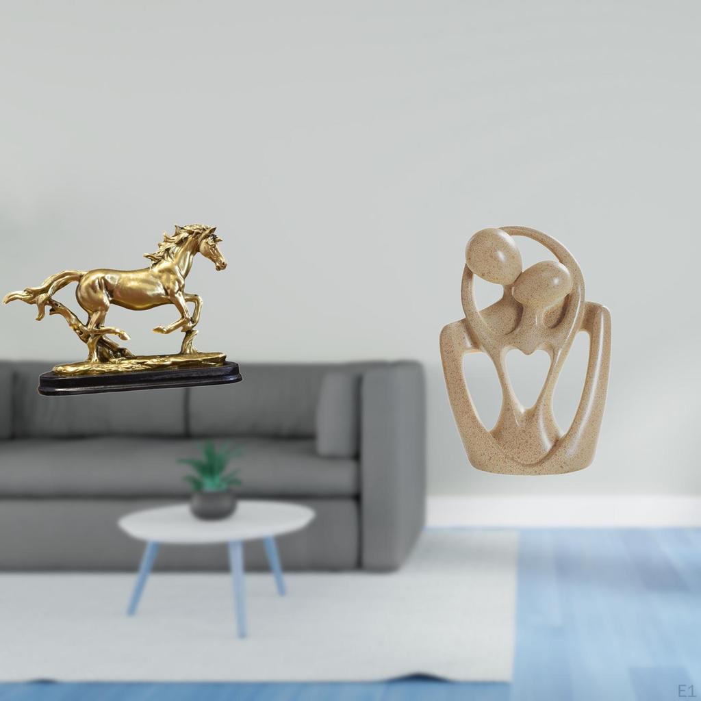 Sculpture Figurine Artwork Collectible Ornament Horse Statue for Desk Decoration Bookcase Living