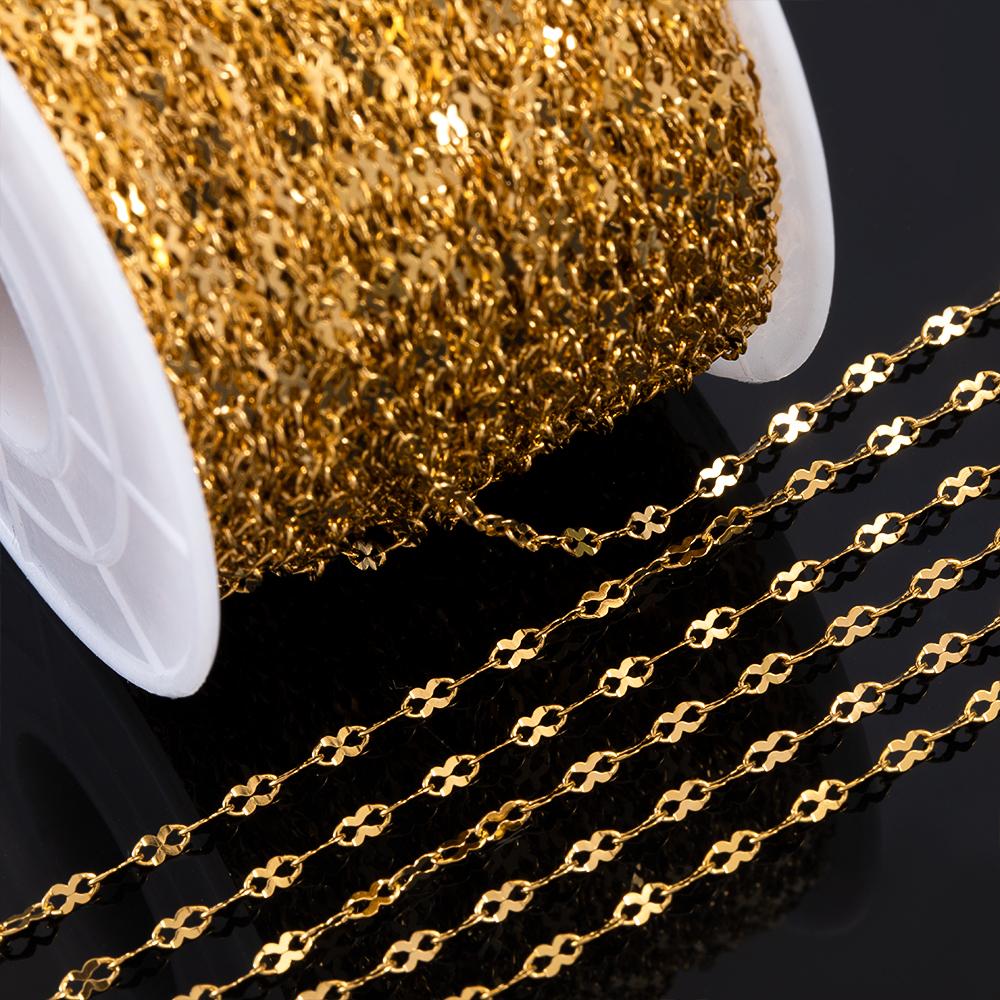 1Meter Fahsion Pod Design Necklace Chain Stainless Steel Metal Ball Link Chain for DIY Handmade Bracelet Material Jewelry Making