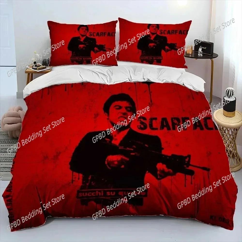 Comforter 3D Print Movie Scarface Tony Bedding Set Bedroom Soft Modern S Comefortable Kids And