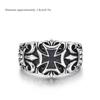 New Punk Large Cross Ring Adjustable Size for Men Gothic Trend Jewelry Street Fashion Retro Accessories