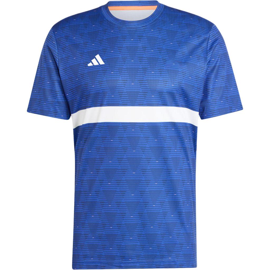 Adidas Tennis Freelift Logo Print Breathable Short Sleeve T-Shirt Men Tops Half-Fluorescent-Blue IY9452