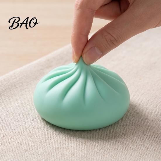 Anxiety Relief Squeeze Toys DIY Dumpling Toy Skin, Fillable Empty Ball Skin with Bun Shape Stress Stopper, Simulated Making Supplies Elastic