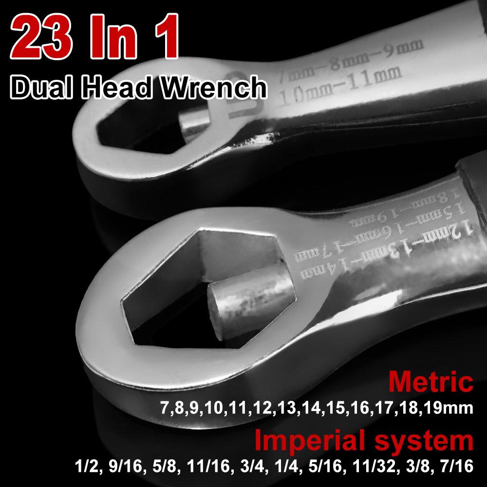 Adjustable Spanner Universal Wrench 7-19mm CR-V Key Adjustable Spanner Non-slip Multifunctional Flexible Hand Tool Hand Tool