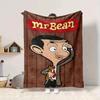 1pc Mr. Bean Cartoon Flannel Throw Blanket - HD Printed Lightweight Soft Warm All-Season Blanket for Sofa, Bed, Travel, Camping - Machine Washable078
