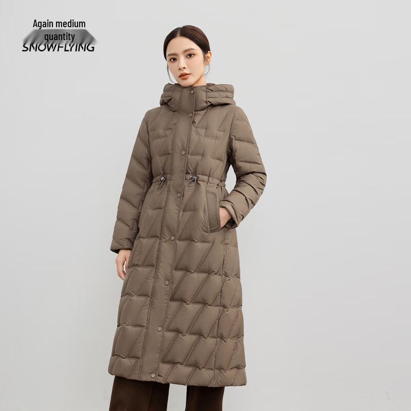 Xuezhongfei Women's Hooded Mid-length Down Jacket