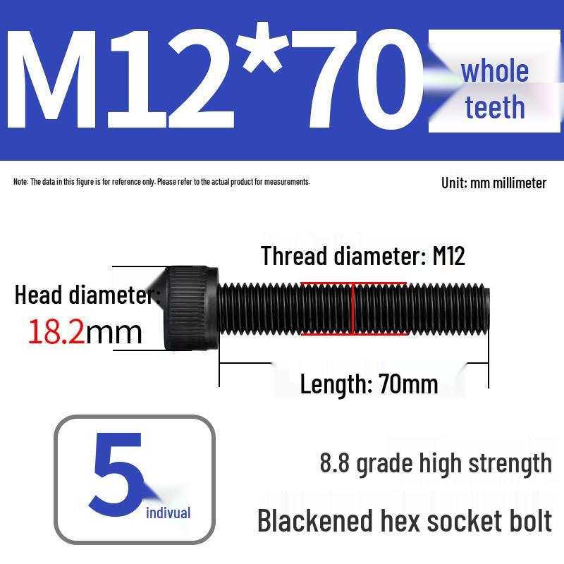 8.8 High-Strength Socket Head Cap Screw Bolt (M4-M20)