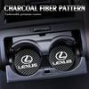 For Lexus IS250 LS460 RC200 LM300 RX450 LX NX350h LC UX CT RZ450e  2Pcs Car Leather Coaster Anti-skid Water Cup Mat Cushion AFG1