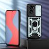 KEYSION Shockproof Case for Honor 90 5G 90 Lite 5G Slide Camera Lens Protection Ring Stand Phone Cover for Huawei Honor 70 Lite
