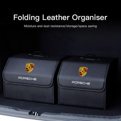 Auto Kofferbak Organizer Box Grote Capaciteit Opvouwbare Opbergtas Voor Porsche Cayenne Panamera Macan 911 718 Taycan Boxster Cayman 918