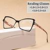 Fashion Large Frame Reading Glasses for Men Women Trendy Oversized Cat Eye Presbyopia Unisex Far Sight Eyewear+1.0+1.5+2.0+4.0
