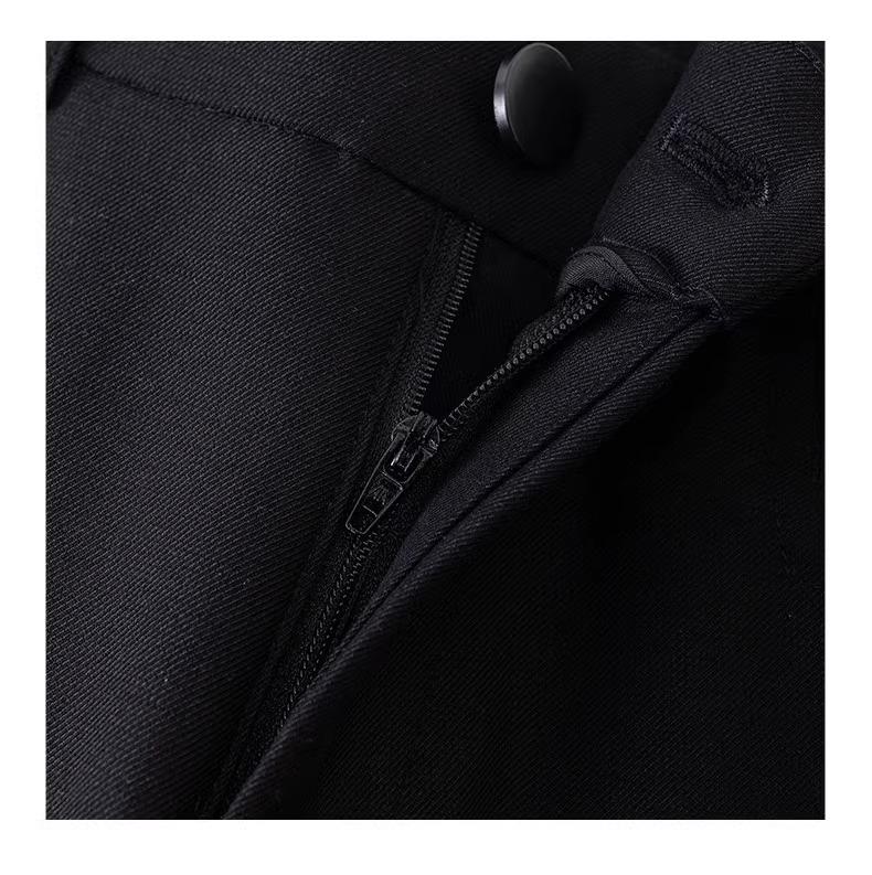 2025 Gray Women's Slim-Fit Wide-Leg High-Waisted Pants - This Year's Hot Spring/Autumn Style