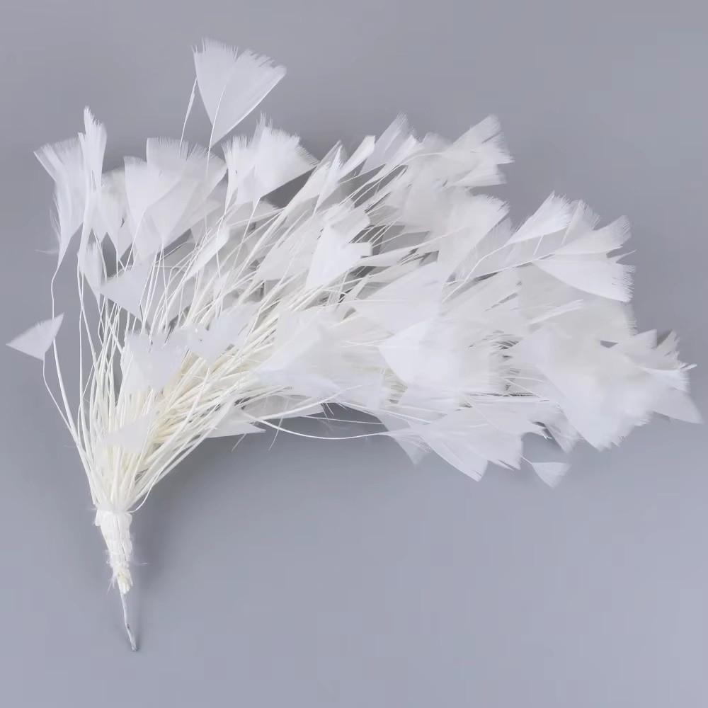 DIY Multicolor Turkey Feathers Free Bendable Triangle Tipped Feather Headpieces 25-30CM Feather Flower DIY Jewelry