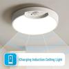 Yuqilong Rechargeable Motion Sensor LED Ceiling Light, 6000K White with Remote
