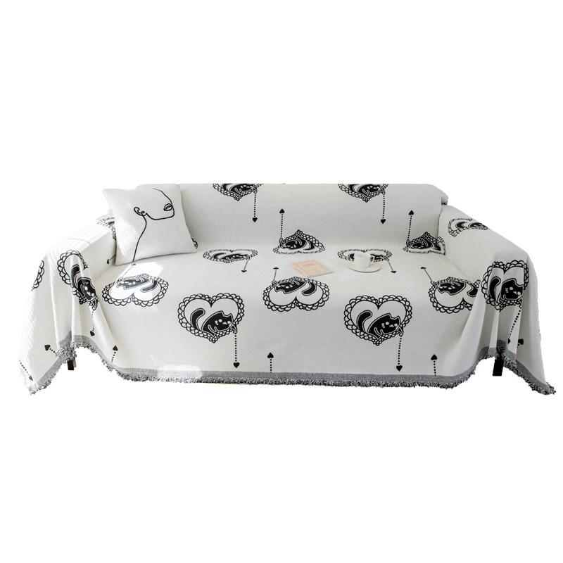 Однотонное нескользящее полотенце для дивана с защитой от царапин от кошек — фото 7