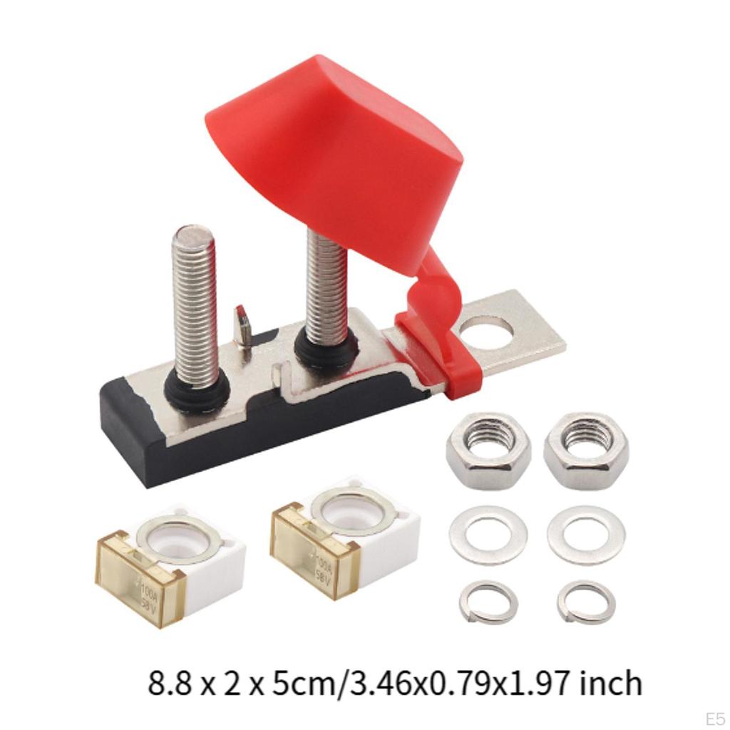 Mrbf Terminal Fuse Block Dual Studs 58V Compact Premium Practical, Dustproof, Portable Mount